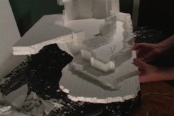 Waterfall polystyrene