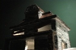 Homemade haunted house model