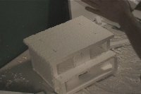 Haunted house Styrofoam sculpting